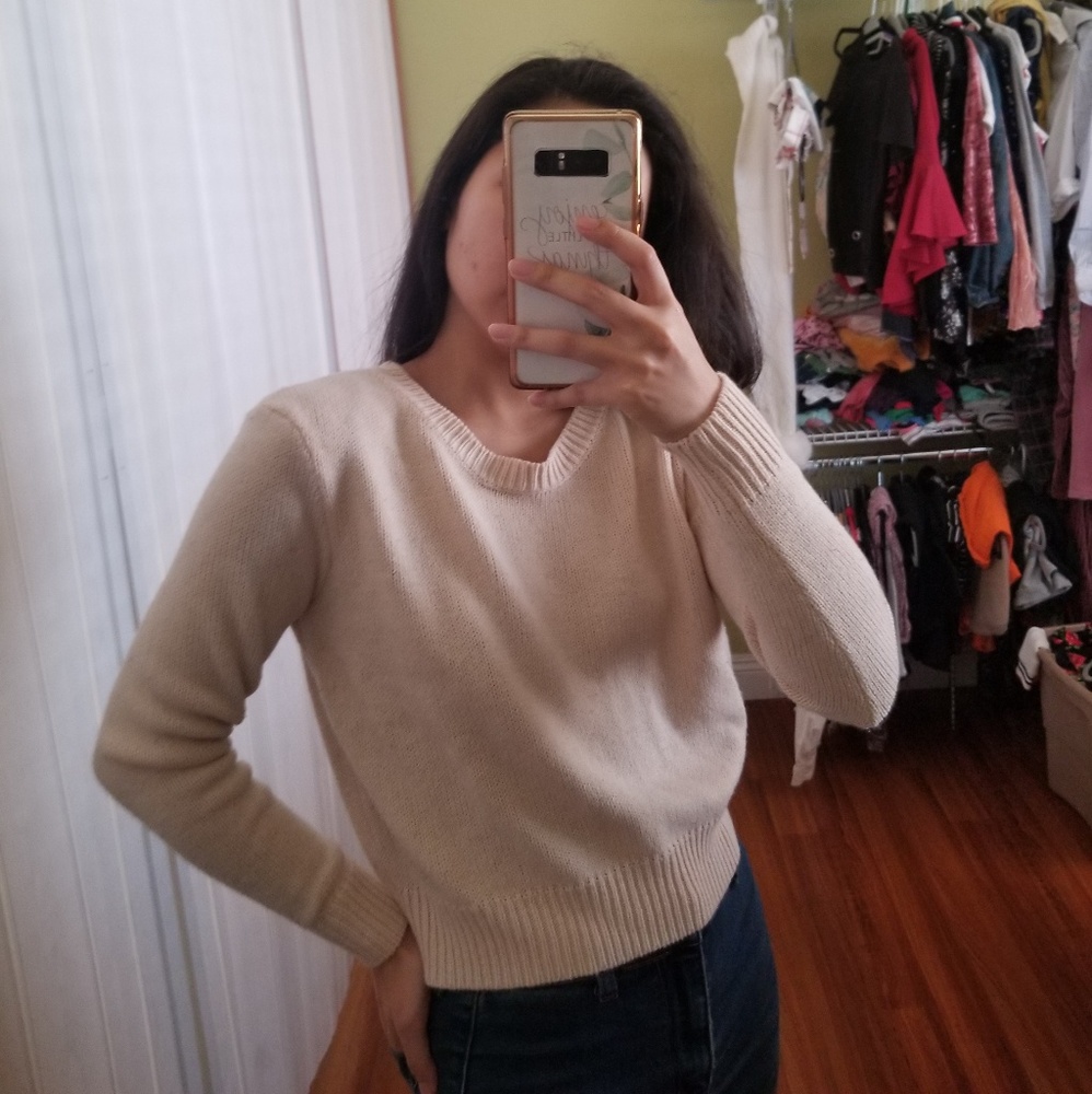H&M Pink Cropped Sweater